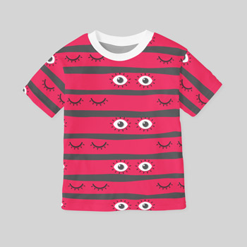 t-shirt printed with stripes pattern